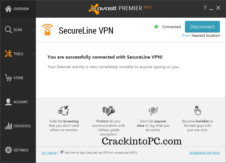 Avast Secureline 5.13.5702 VPN Crack + Full License File Free Download(2022)
