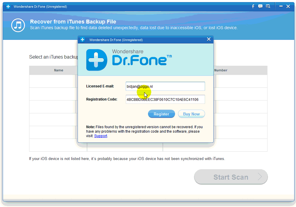 wondershare dr fone for ios licensed email and registration code