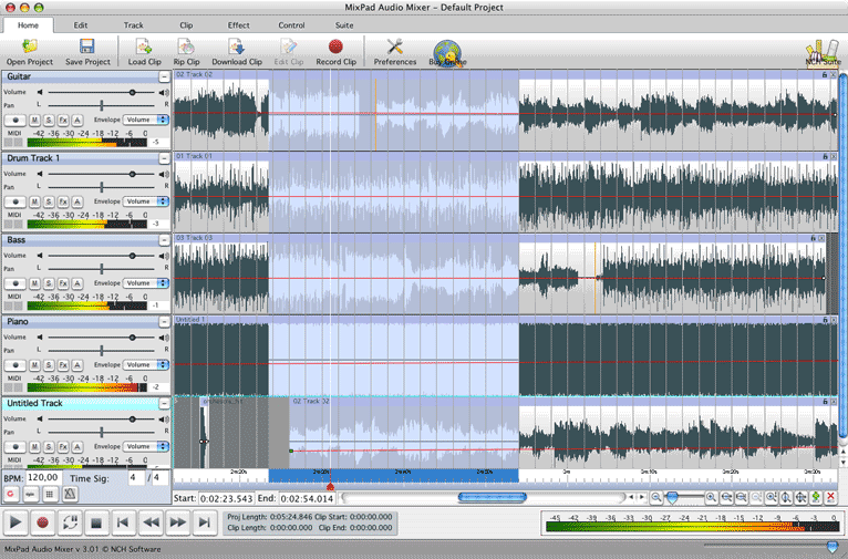 mixpad multitrack recording software free download with crack