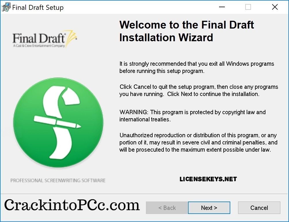 Final Draft 12.0.9.110 download the new version