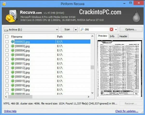 Recuva Pro 1.58 Crack + Keygen Latest Version Download 2022 Free