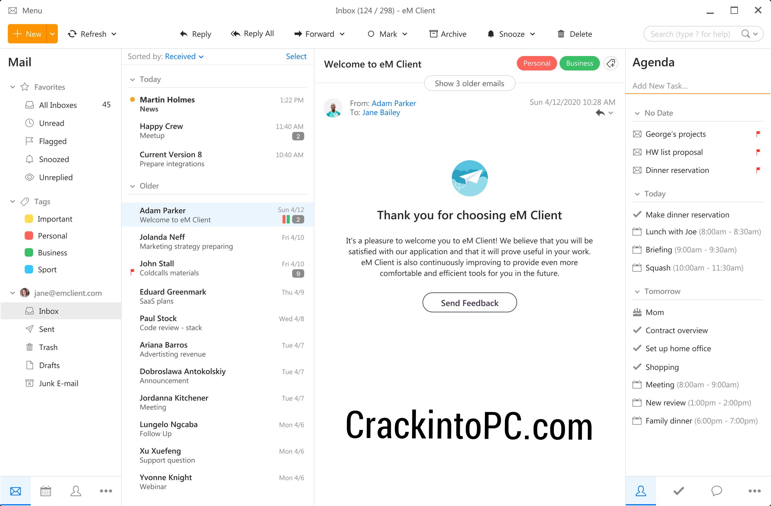 eM Client Pro 9.2.1838 Crack With Activation Key Win/Mac [2022 Download]