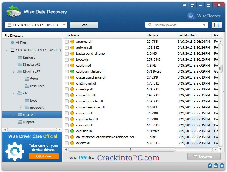Wise Data Recovery 6.0.4.491 Crack Plus Full Keygen Serial Key 2022 Download