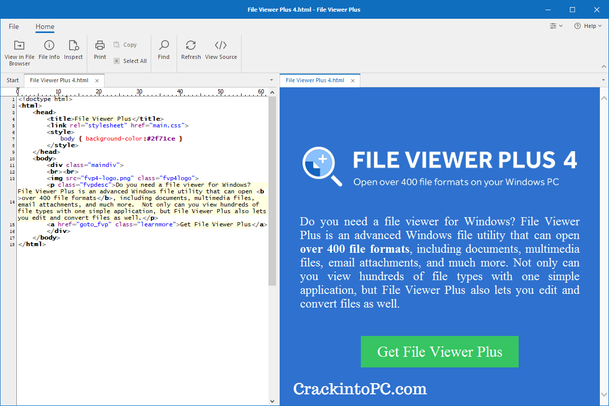 Windows file viewer Plus. File viewer Plus 4. CSS viewer. 1 File viewer. Открыть хтмл