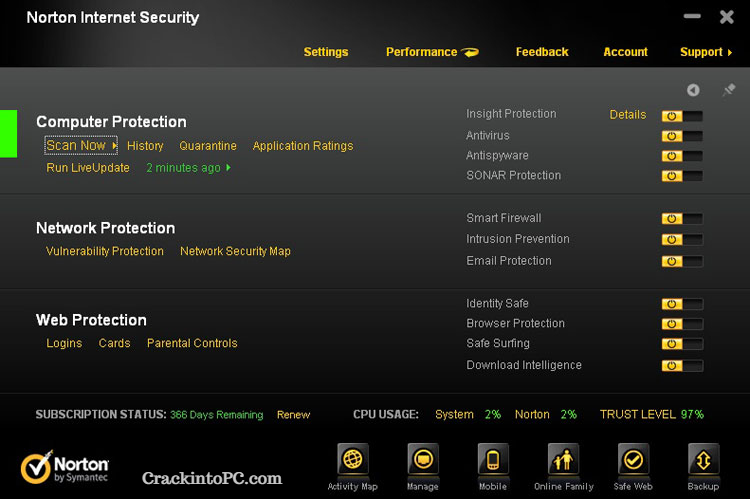 Norton Internet Security 2024 Crack With Serial Key Download Free