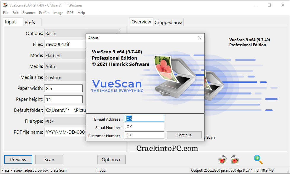 how to find my vuescan serial number